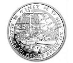 BLACK FLAG - THE FANCY - 1 OZ 2023 TUVALU .9999 AG - STRIEBORNÁ ZBERATEĽSKÁ MINCA