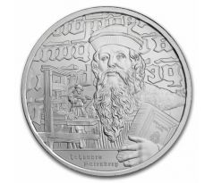 ICONS OF INSPIRATION - JOHANNES GUTENBERG - 1 OZ 2024 NIUE .999 AG - STRIEBORNÁ ZBERATEĽSKÁ MINCA