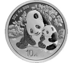 PANDA - 30 GRAM .999 AG 2024 - STRIEBORNÁ ZBERATEĽSKÁ MINCA